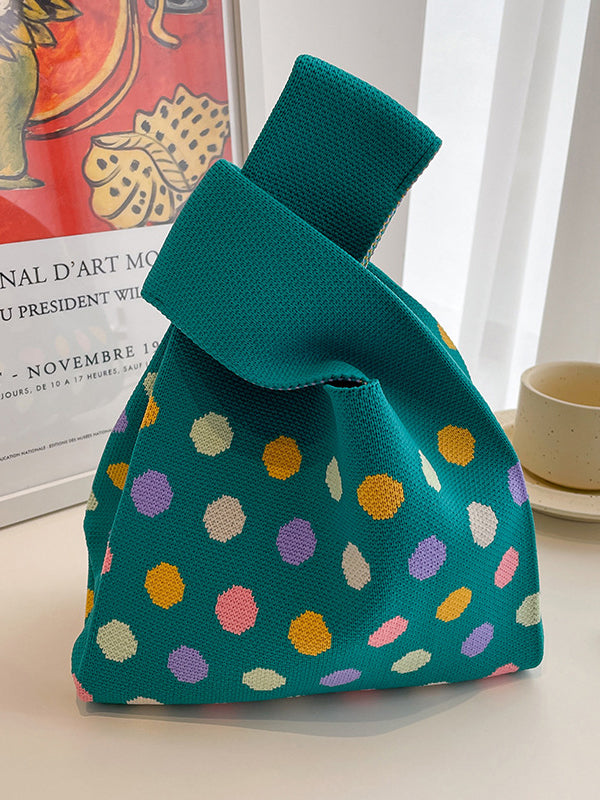 xakxx Multi-Colored Polka Dot Bags Handbags