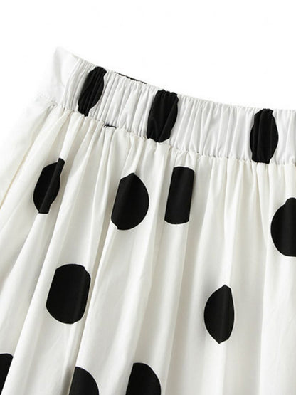 xakxx Loose Polka-Dot Skirts Bottoms