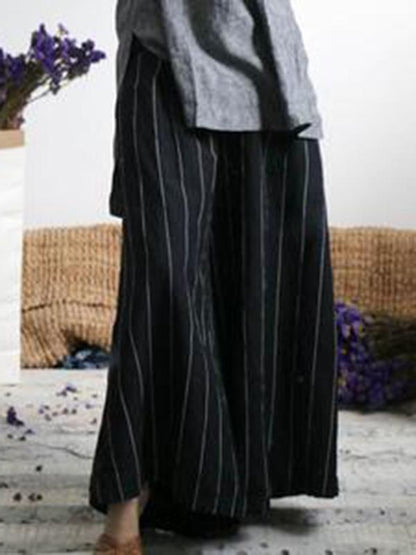 xakxx Super Loose Stripe Wide-leg Pants