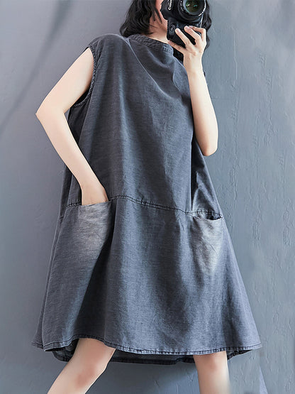 xakxx Original Split-Joint With Pocket Denim Dress