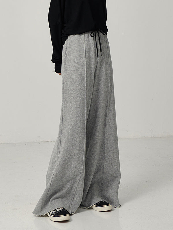 xakxx Casual Solid Column Wide Leg Pants