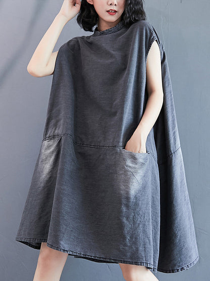 xakxx Original Split-Joint With Pocket Denim Dress