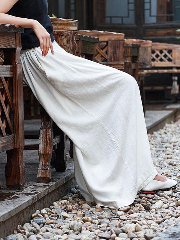 xakxx Loose Wide-leg Linen Pants