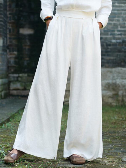 xakxx Vintage Casual Yoga Loose Wide Leg Pants