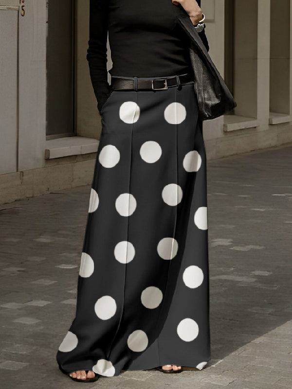 xakxx High Waisted Polka Dot Skirts Bottoms