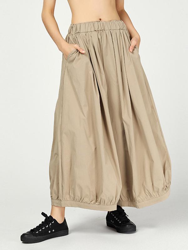 xakxx Vintage Ramie Cotton Wide Leg Pants