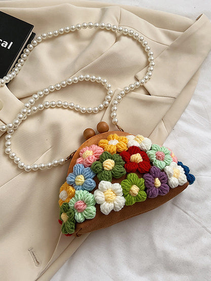 xakxx Chains Flower Shape Crossbody Bags Handbags