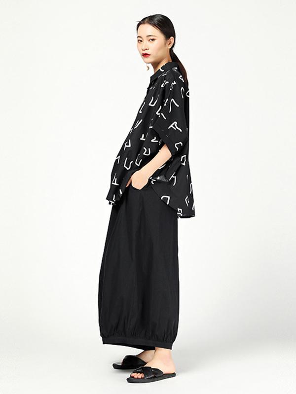 xakxx Vintage Ramie Cotton Wide Leg Pants