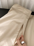 xakxx Simple A-Line High Waisted Solid Color Skirts Bottoms