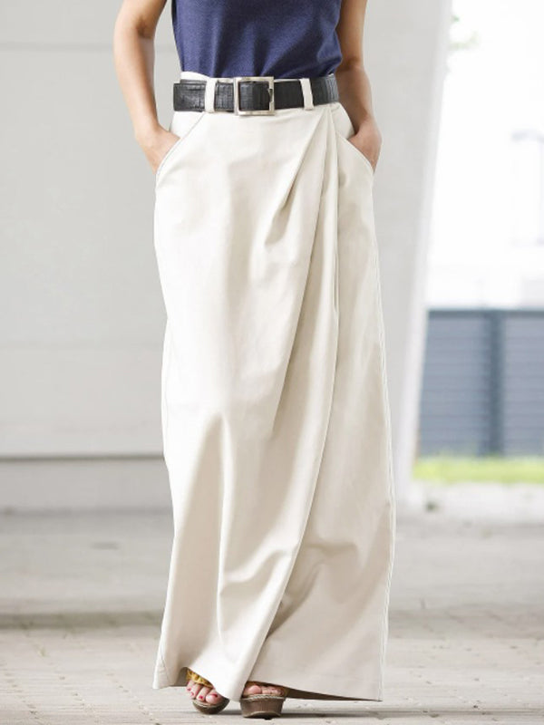 xakxx Original Simple Loose Solid Color Wide Leg Pants