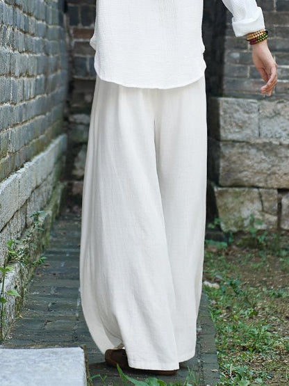 xakxx Vintage Casual Yoga Loose Wide Leg Pants