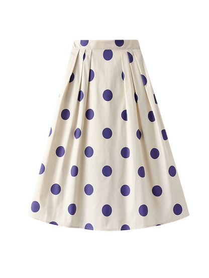 xakxx Loose Polka-Dot Skirts Bottoms