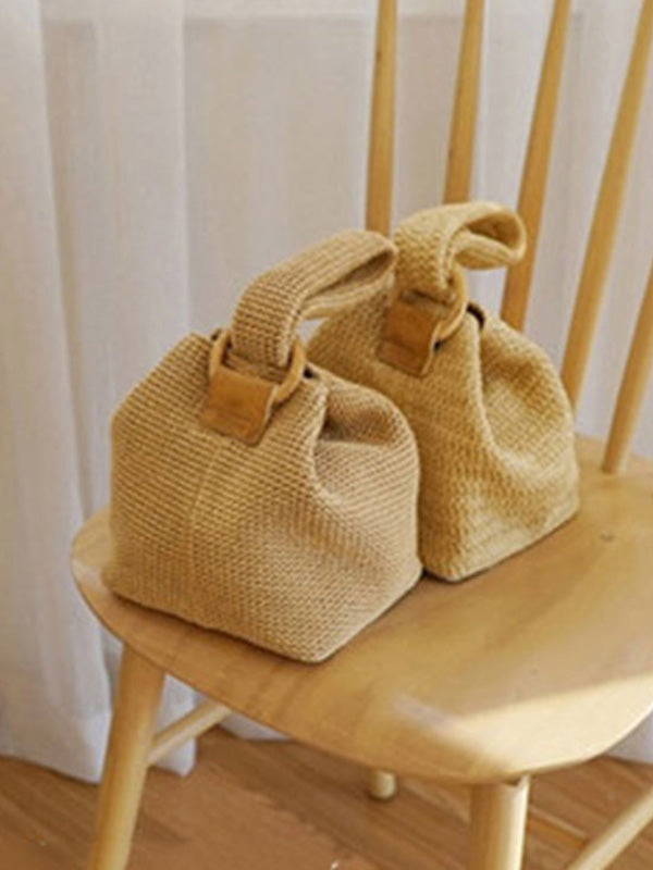 xakxx Casual Simple Weave Handbag