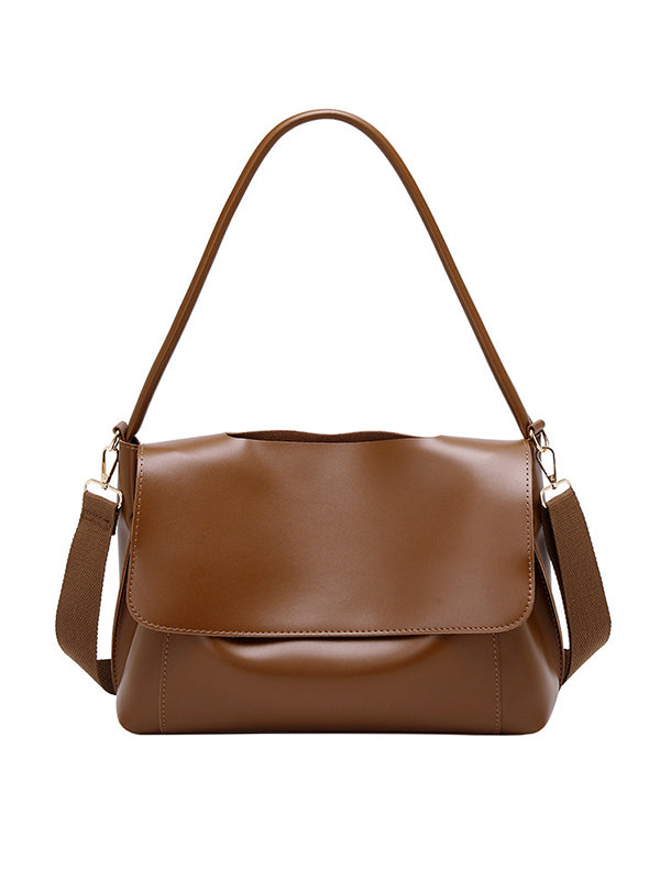 xakxx Casual Simple Chic Solid Color Shoulder Bag