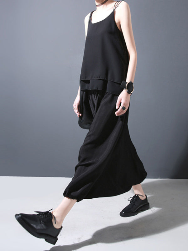 xakxx 3 Colors Elasticity Cuprammonuium Knickerbockers Culotte Pants