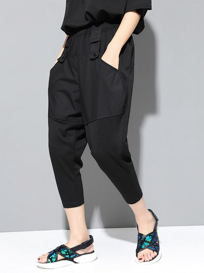 xakxx Loose Split-Joint Harem Pants