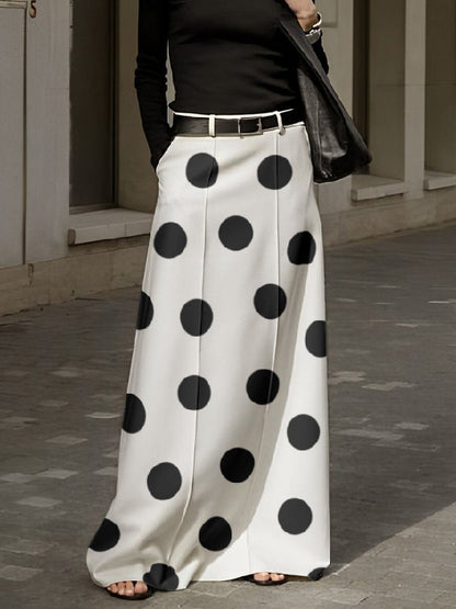 xakxx High Waisted Polka Dot Skirts Bottoms