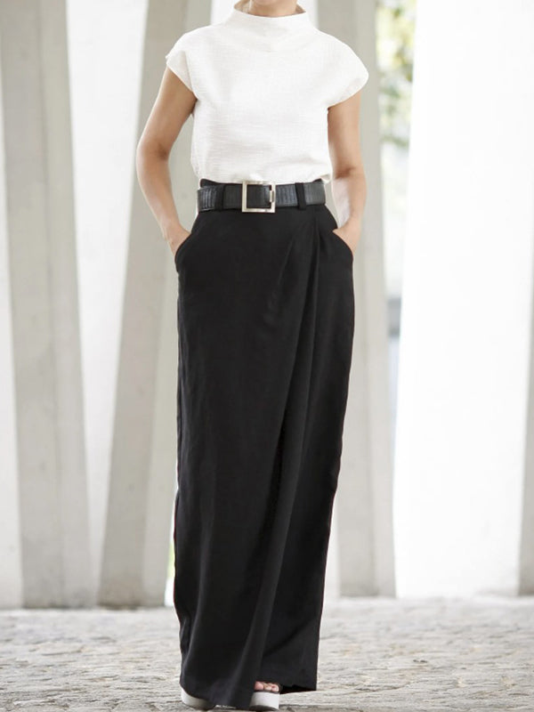 xakxx Original Simple Loose Solid Color Wide Leg Pants