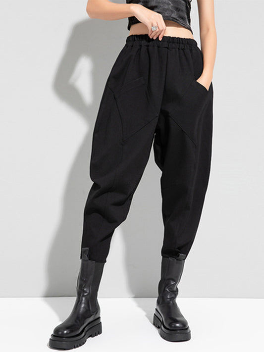 xakxx Stylish Solid Elasticity Harem Pants