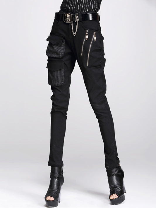 xakxx Original Cool Split-Joint With Pockets Zipper Casual Pants Bottoms