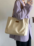 xakxx Casual Simple PU Tote Bags Accessories