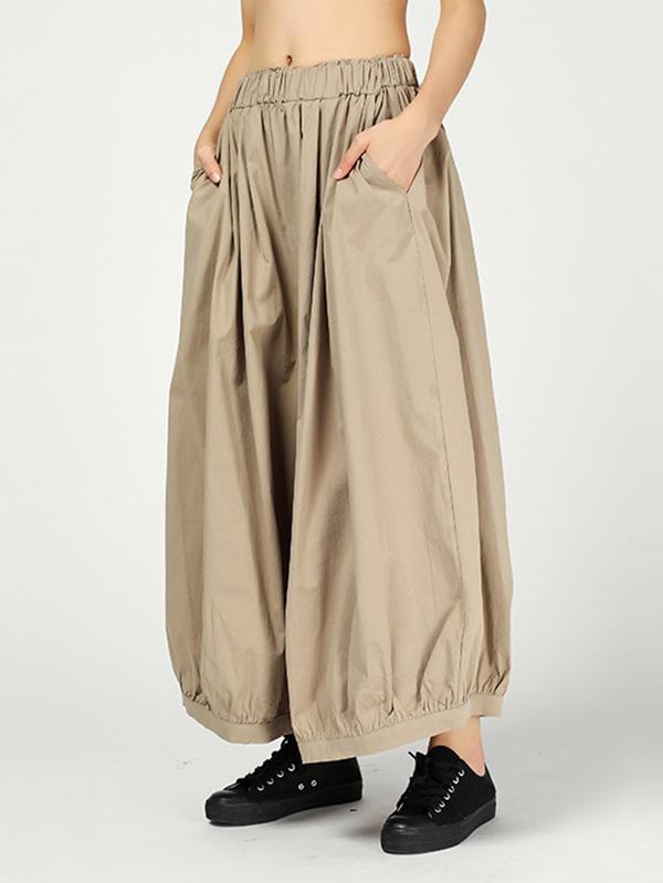 xakxx Vintage Ramie Cotton Wide Leg Pants