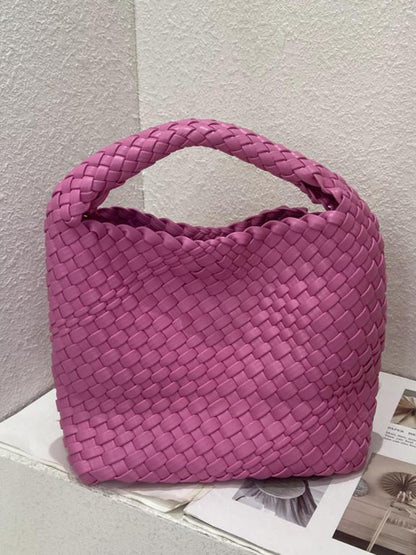 xakxx Solid Color Woven Bags Handbags