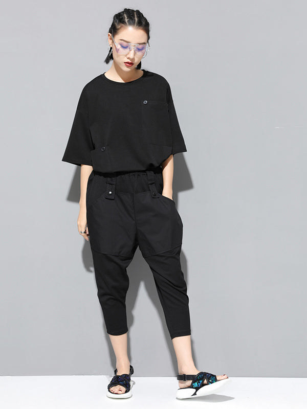 xakxx Loose Split-Joint Harem Pants