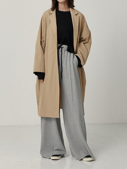 xakxx Casual Solid Column Wide Leg Pants