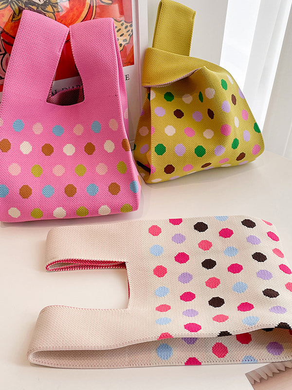 xakxx Multi-Colored Polka Dot Bags Handbags