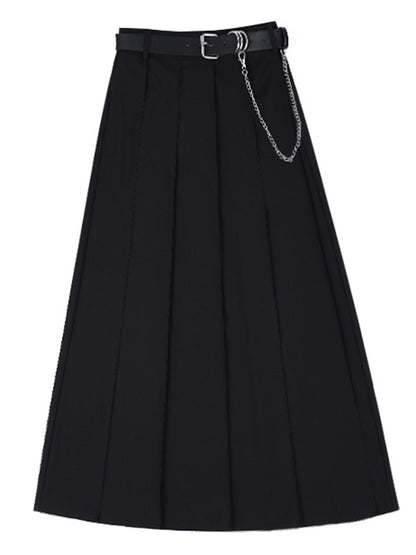 xakxx Original Pleats Empire A-Line Skirt