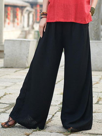 xakxx Vintage Casual Yoga Loose Wide Leg Pants