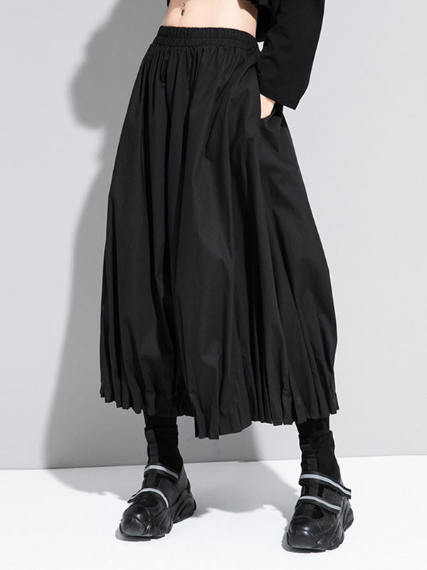 xakxx Cool Loose Ruffled Wide Leg Pants