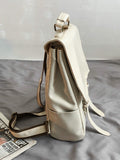 xakxx Simple Vintage Solid Color Backpack