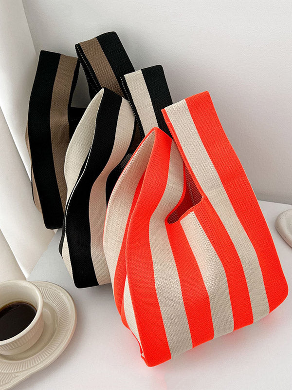 xakxx Original Creation Contrast Color Striped Bags Accessories