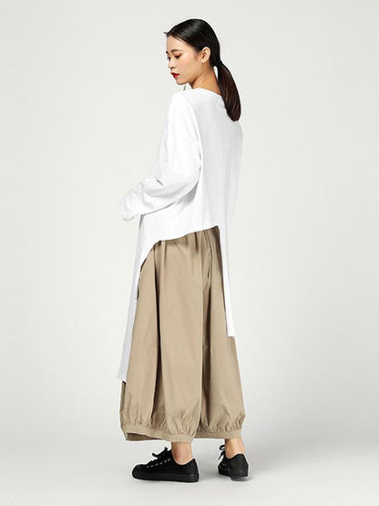 xakxx Vintage Ramie Cotton Wide Leg Pants