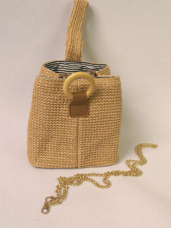 xakxx Casual Simple Weave Handbag