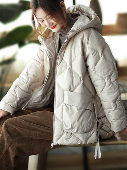 xakxx Original Solid Hooded Cotton-Padded Coat