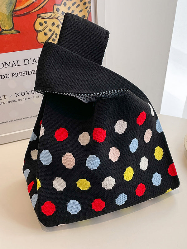 xakxx Multi-Colored Polka Dot Bags Handbags