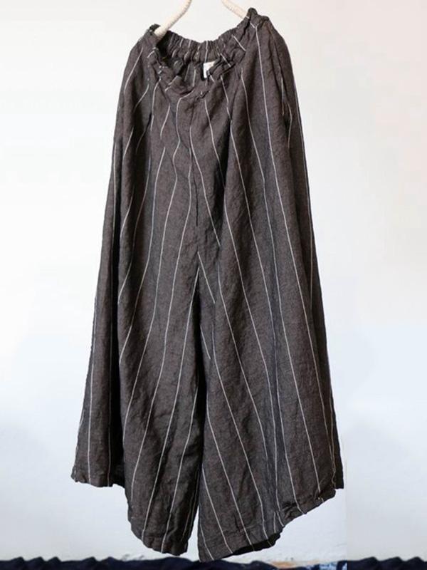 xakxx Super Loose Stripe Wide-leg Pants