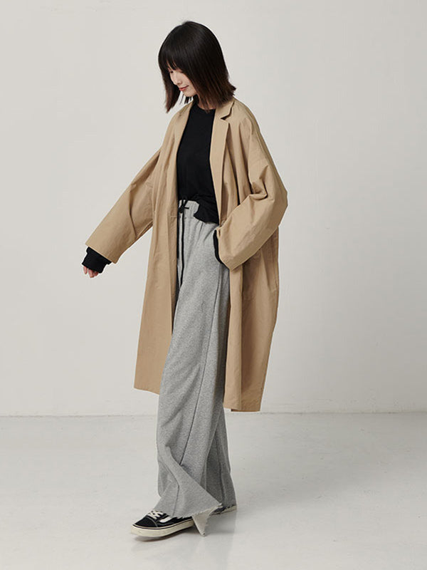 xakxx Casual Solid Column Wide Leg Pants