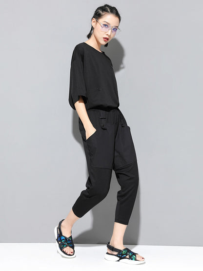 xakxx Loose Split-Joint Harem Pants