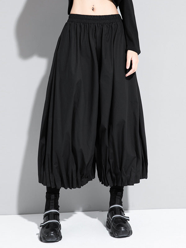 xakxx Cool Loose Ruffled Wide Leg Pants