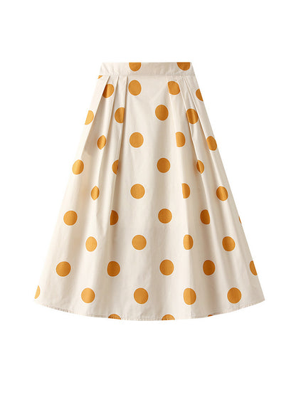 xakxx Loose Polka-Dot Skirts Bottoms