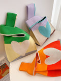 xakxx Heart Print Multi-Colored Bags Handbags