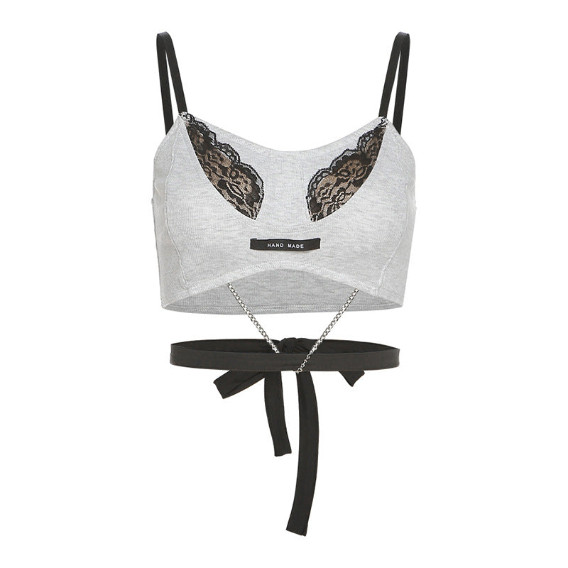 xakxx Lace monster glasses open back Vest