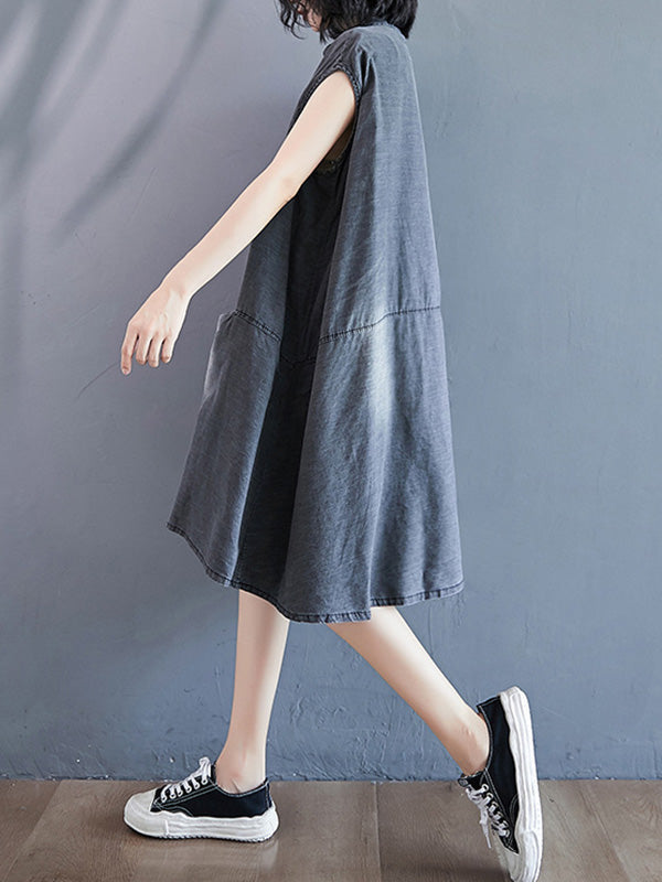 xakxx Original Split-Joint With Pocket Denim Dress