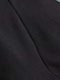 xakxx Long Sleeves Loose Asymmetric Split-Joint Zipper Heaps Collar Sweatshirt Tops
