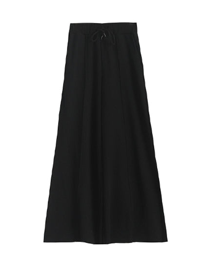 xakxx Casual Solid Column Wide Leg Pants