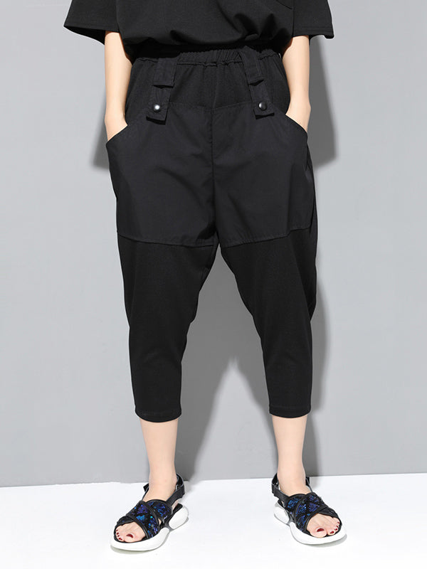 xakxx Loose Split-Joint Harem Pants